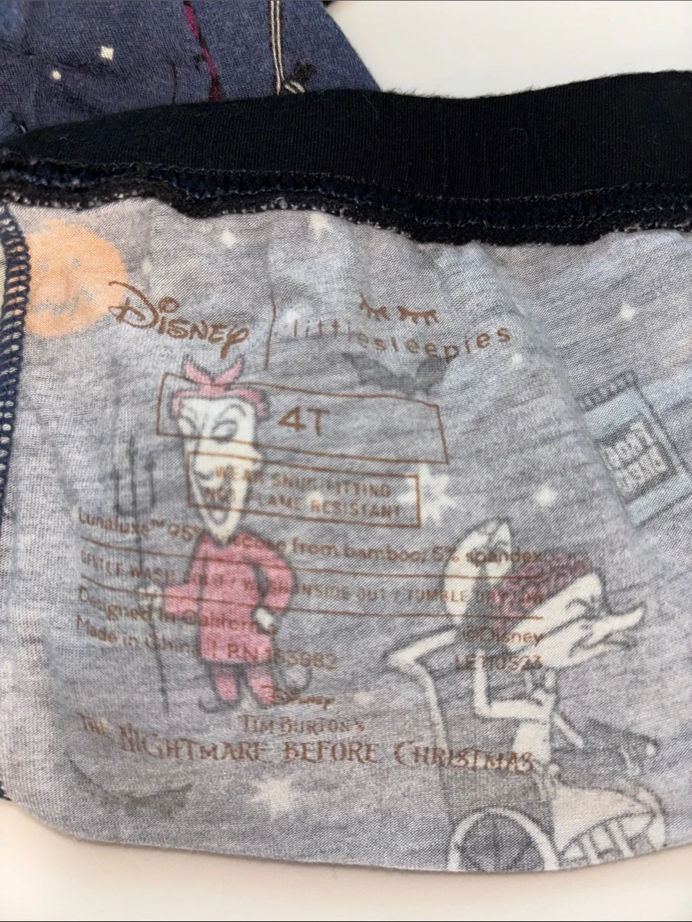 Little Sleepies Jack Skellington bamboo pajamas set 4T nightmare Christmas